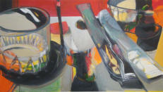 Öl auf Nessel 80x140