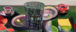 Öl auf Nessel 30 x 70 c m