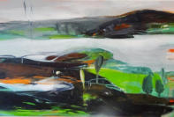 Öl auf Nessel 80 x 140 cm